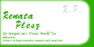 renata plesz business card